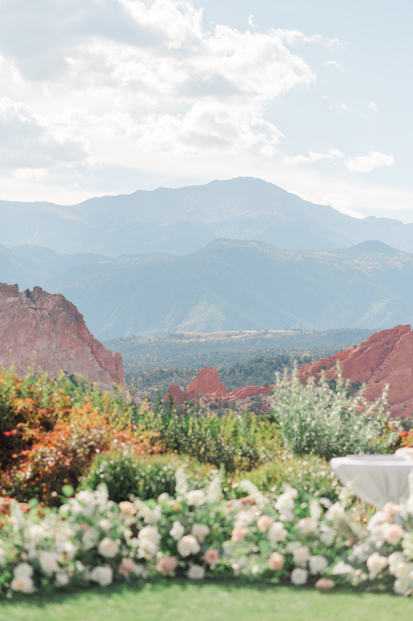 Details of the gardens of garden of the gods Colorado Springs wedding venue